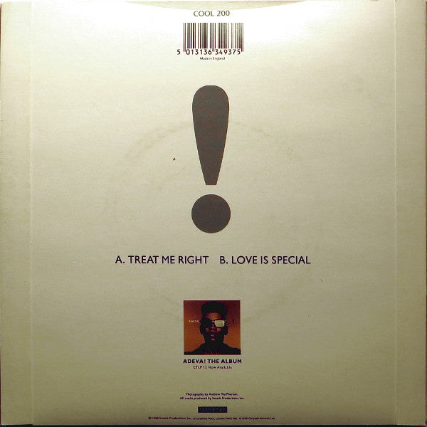 Adeva - Treat Me Right! - Used Vinyl Record 7" image 6