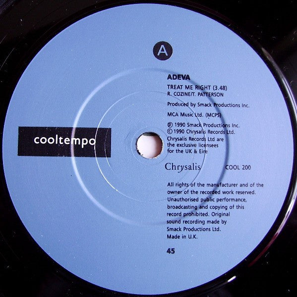Adeva - Treat Me Right! - Used Vinyl Record 7" image 7