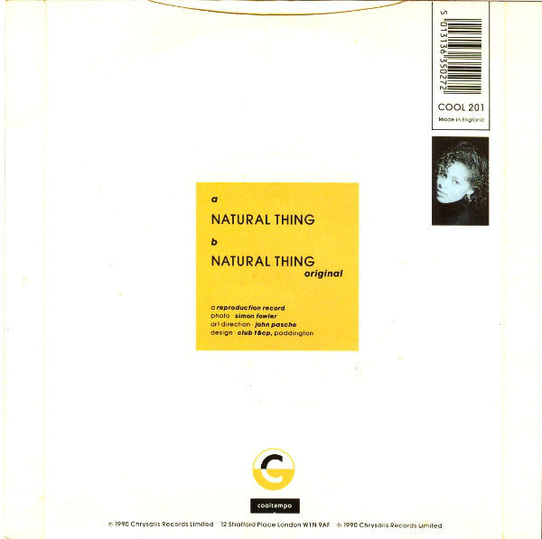Innocence - Natural Thing - Used Vinyl Record 7" image 2