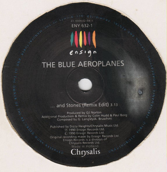 Blue Aeroplanes -... And Stones - Used Vinyl Record 7" image 3