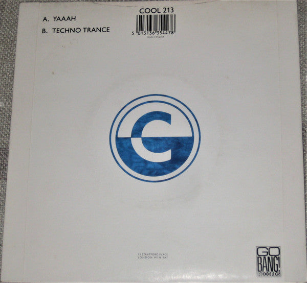 D-Shake - Yaaah / Techno Trance - Used Vinyl Record 7" image 2