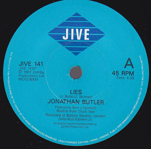 Jonathan Butler - Lies - Used Vinyl Record 7" image 3