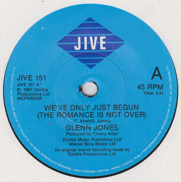 Glenn Jones - We've Only Just Begun (The Romance Is Not Over) - Used image 3