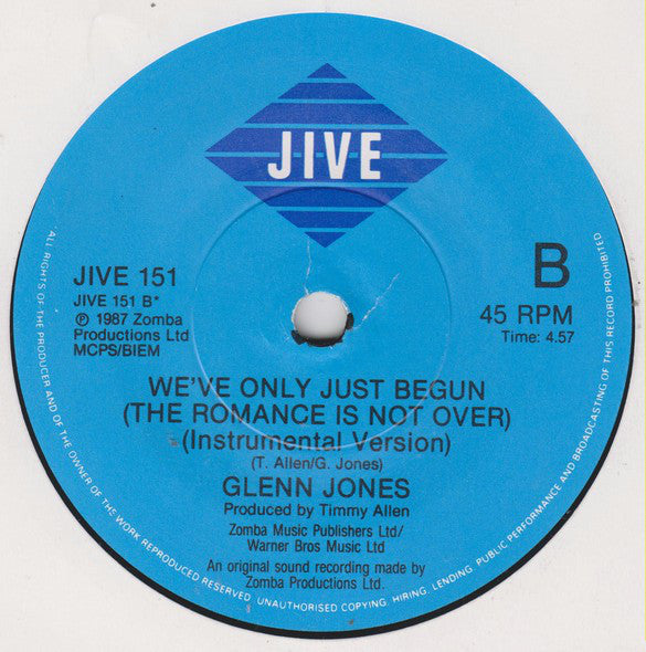 Glenn Jones - We've Only Just Begun (The Romance Is Not Over) - Used image 4