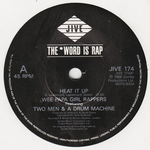 Wee Papa Girl Rapper - Heat It Up - Used Vinyl Record 7" image 7
