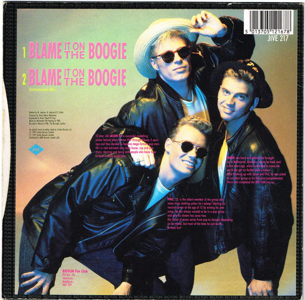 Big Fun - Blame It On The Boogie - Used Vinyl Record 7 image 2