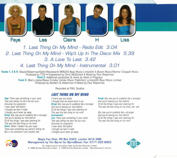 Steps - Last Thing On My Mind - Used CD image 8