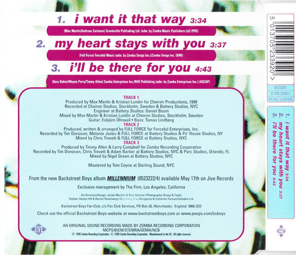 Backstreet Boys - I Want It That Way - Used CD image 2