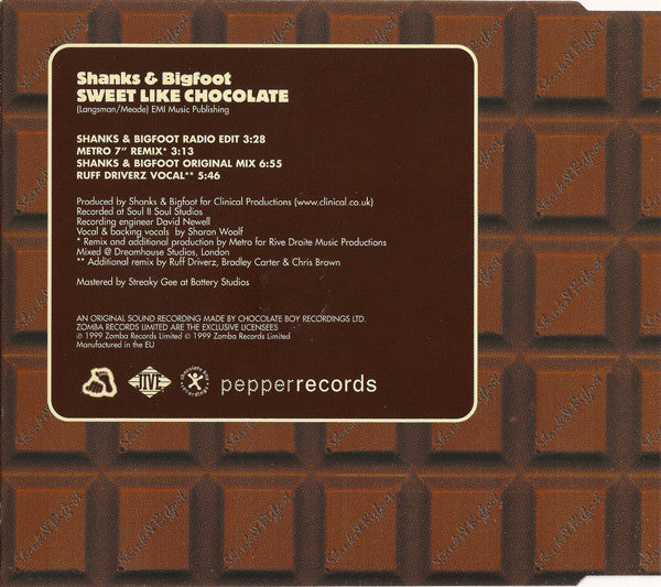 Shanks & Bigfoot - Sweet Like Chocolate - Used CD image 4
