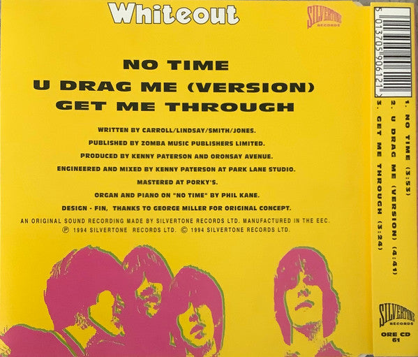 Whiteout - No Time - Used CD image 2