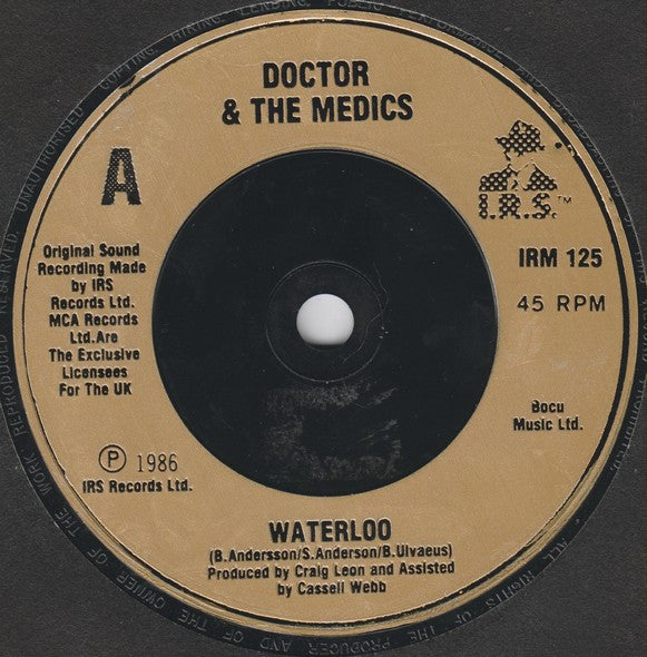 Doctor & The Medics - Waterloo - Used Vinyl Record 7" image 7