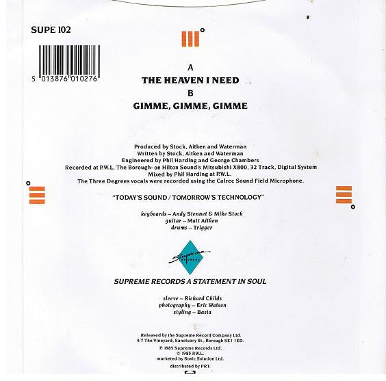 Three Degrees - Heaven I Need - Used Vinyl Record 7" image 6
