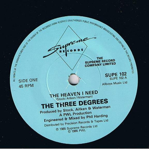 Three Degrees - Heaven I Need - Used Vinyl Record 7" image 7