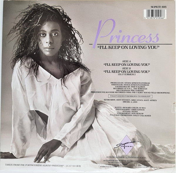 Princess - I'll Keep On Loving You - Used Vinyl Record 12" image 2