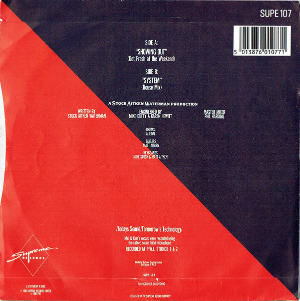 Mel & Kim - Showing Out - Used Vinyl Record 7" image 6