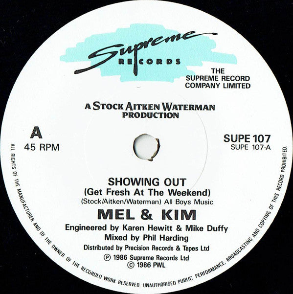 Mel & Kim - Showing Out - Used Vinyl Record 7" image 7