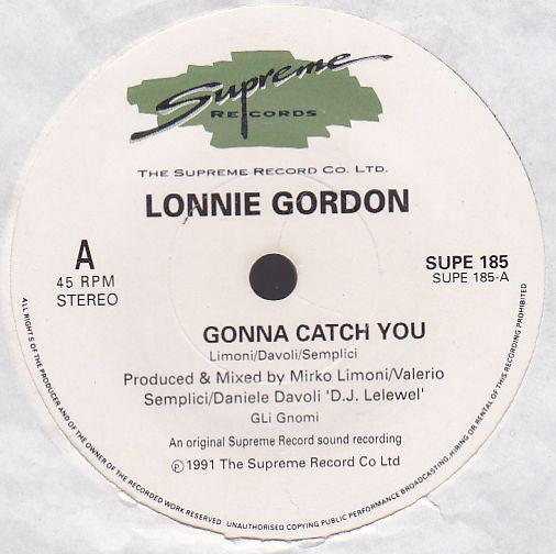 Lonnie Gordon - Gonna Catch You - Used Vinyl Record 7" image 3