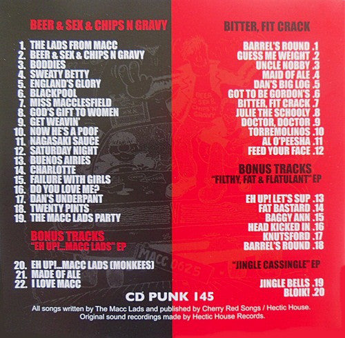 Macc Lads - Beer & Sex & Chips N Gravy / Bitter, Fit Crack - CD image 2