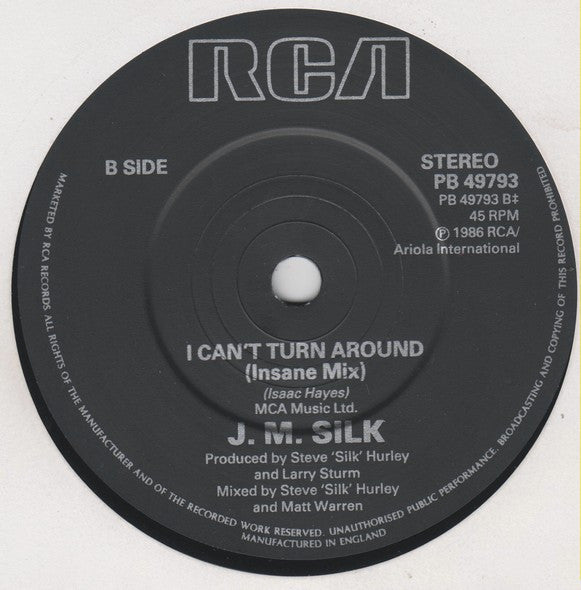 J.M. Silk - I Can't Turn Around - Used Vinyl Record 7" image 8