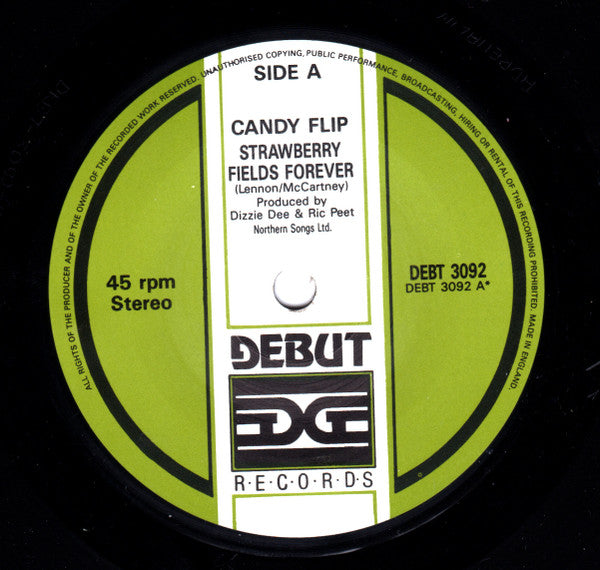 Candy Flip - Strawberry Fields Forever - Used Vinyl Record 7" image 7