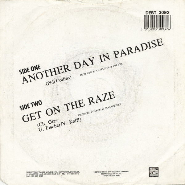 Jam Tronik - Another Day In Paradise - Used Vinyl Record 7" image 6