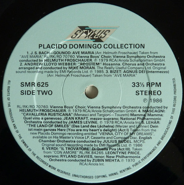 Placido Domingo - Collection - Used Vinyl Record image 4