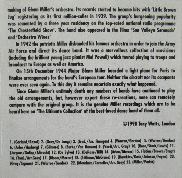 Glenn Miller - Ultimate Collection - Used CD image 11