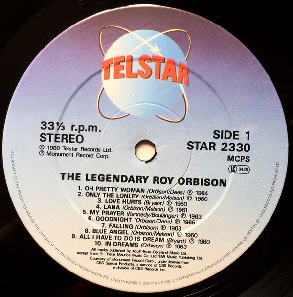 Roy Orbison - Legendary - Used Vinyl Record image 3