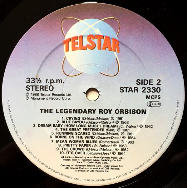 Roy Orbison - Legendary - Used Vinyl Record image 4