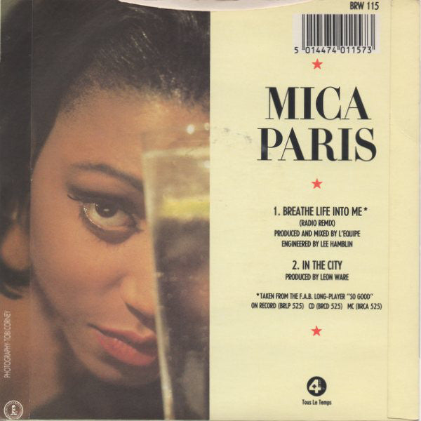 Mica Paris - Breathe Life Into Me - Used Vinyl Record 7" image 2
