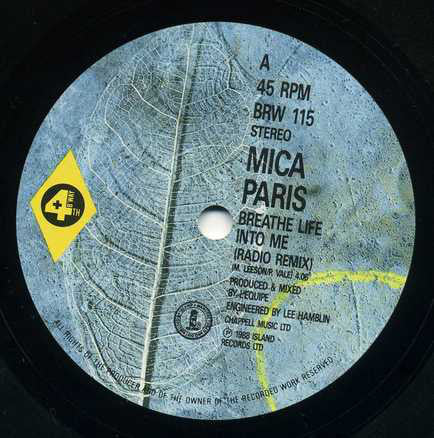 Mica Paris - Breathe Life Into Me - Used Vinyl Record 7" image 3