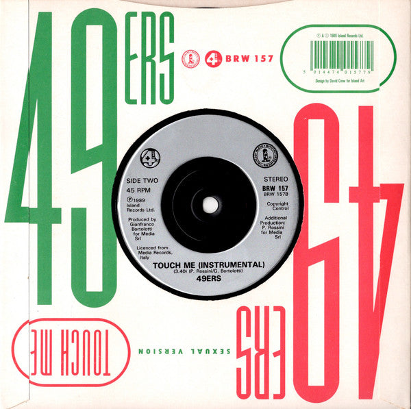 49ers - Touch Me - Used Vinyl Record 7" image 2