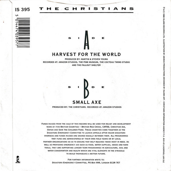 Christians - Harvest For The World - Used Vinyl Record 7" image 6