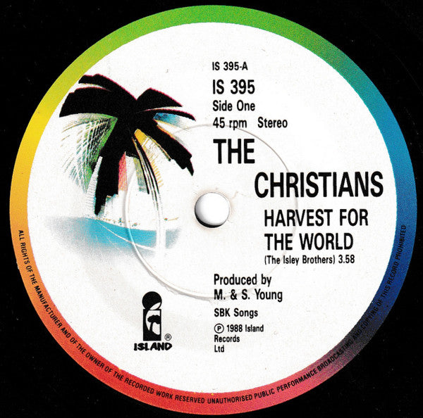 Christians - Harvest For The World - Used Vinyl Record 7" image 7