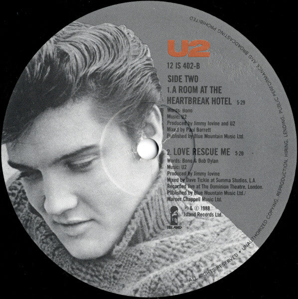 U2 - Angel Of Harlem - Used Vinyl Record 12" image 4
