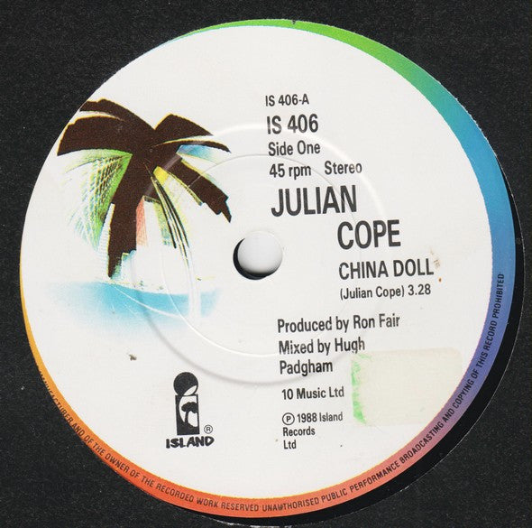 Julian Cope - China Doll - Used Vinyl Record 7" image 7
