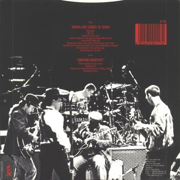 U2 - When Love Comes To Town - Used Vinyl Record 7" image 2