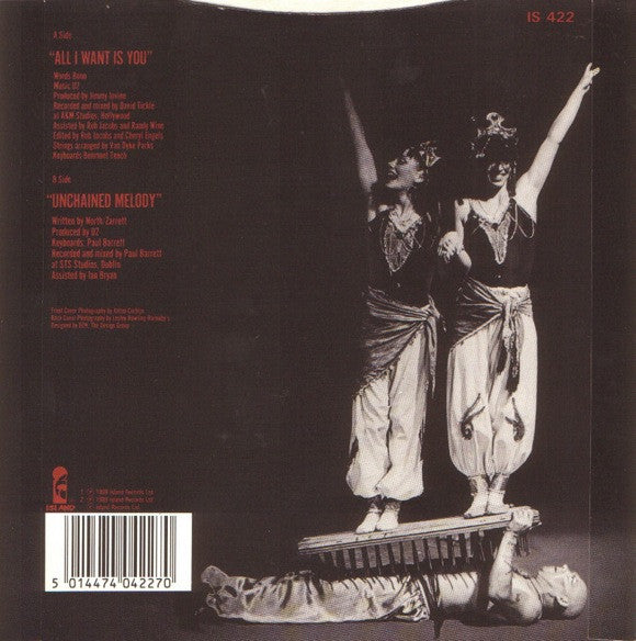 U2 - All I Want Is You - Used Vinyl Record 7" image 2