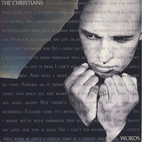 Christians - Words - Used Vinyl Record 7" image 5