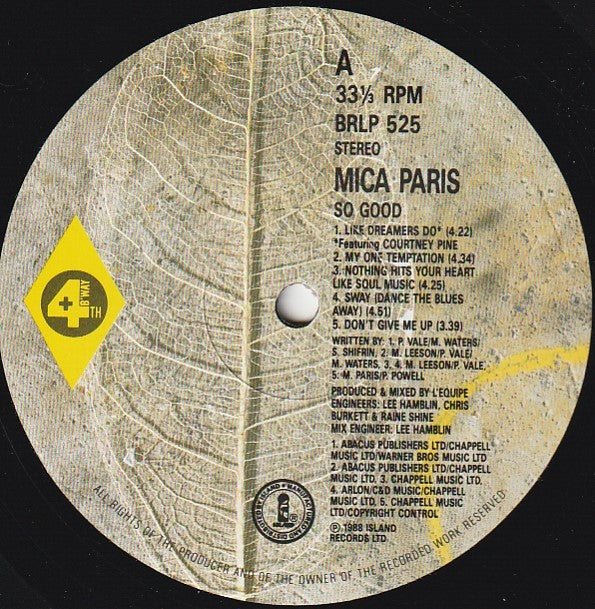 Mica Paris - So Good - Used Vinyl Record image 3