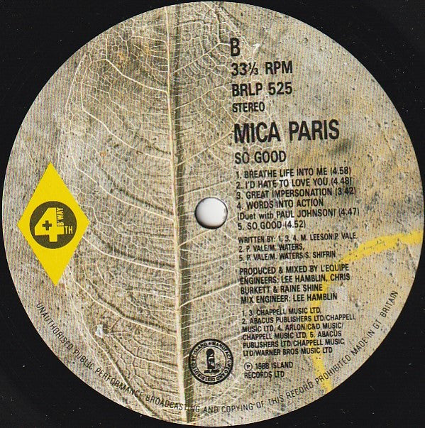 Mica Paris - So Good - Used Vinyl Record image 4
