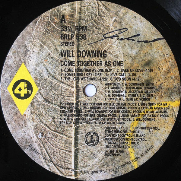 Will Downing - Come Together As One - Used Vinyl Record image 3