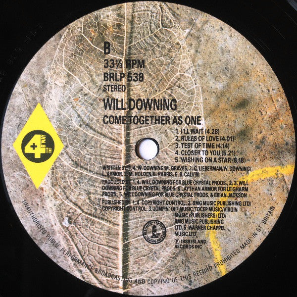 Will Downing - Come Together As One - Used Vinyl Record image 4
