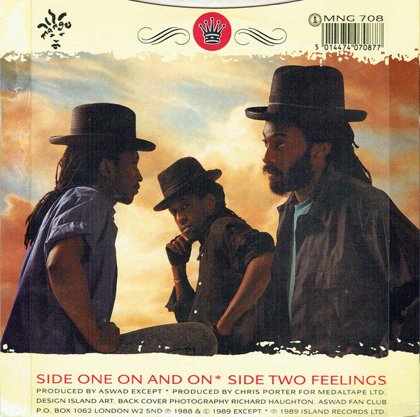 Aswad - On And On - Used Vinyl Record 7" image 2