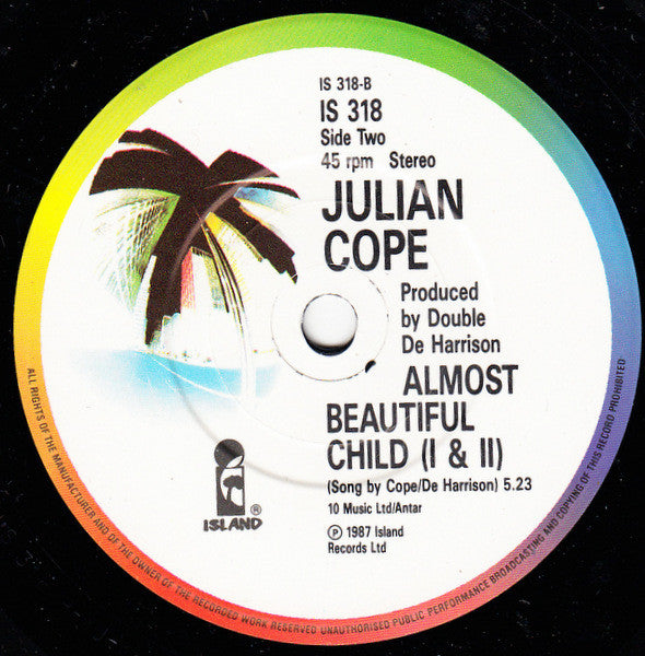 Julian Cope - Eve's Volcano 'Covered In Sin' - Used Vinyl Record 7" image 4