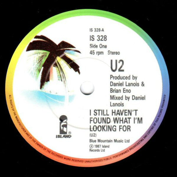 U2 - I Still Haven't Found What I'm Looking For - Used Vinyl Record 7" image 3