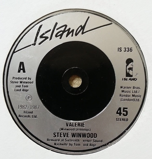 Steve Winwood - Valerie - Used Vinyl Record 7" image 3
