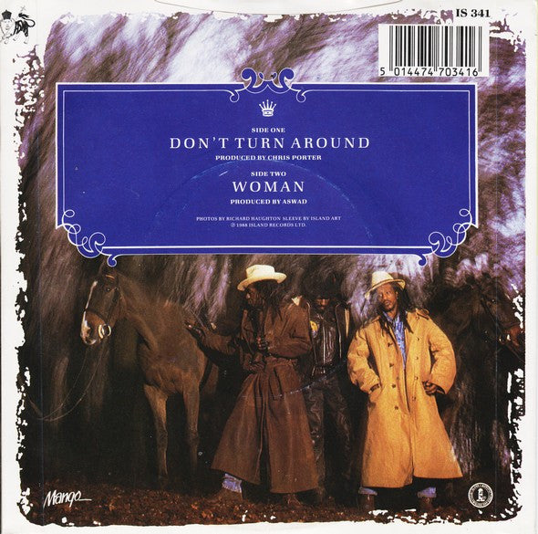 Aswad - Don't Turn Around - Used Vinyl Record 7" image 2