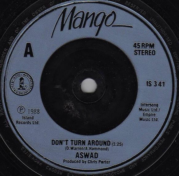 Aswad - Don't Turn Around - Used Vinyl Record 7" image 7