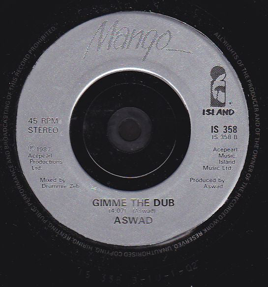 Aswad - Give A Little Love - Used Vinyl Record 7" image 4